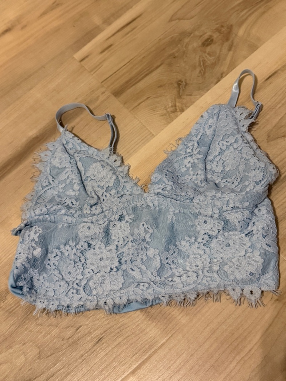 Size small shein blue Women's lace tank top